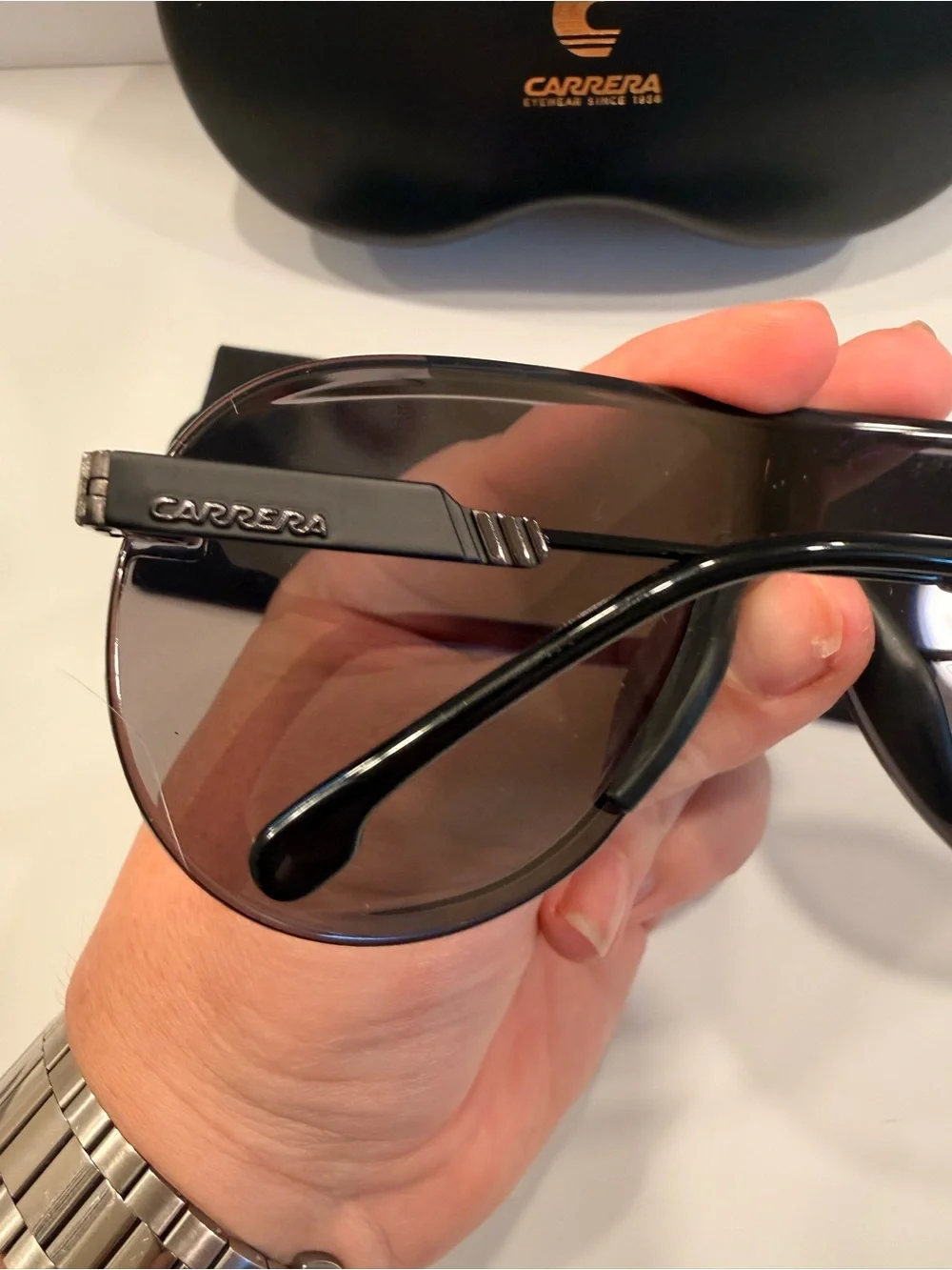 Carrera Shield Sunglasses in Blue and Black